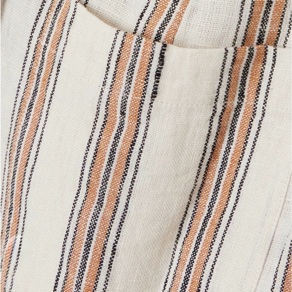 NWOT ALIX of BOHEMIA
Charlie Desert striped linen flared pants
Ecru & Brown - Picture 4 of 5